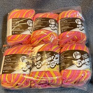 Lily Sugar'n Cream Yarn - Pink and Yellow
